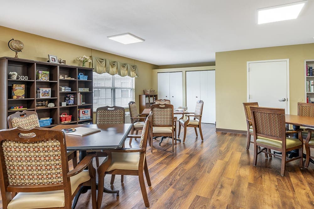 Activity and recreation room at The Terrace senior living