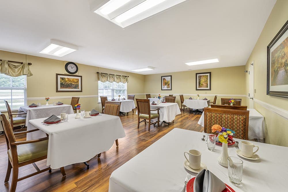 Private dining area at The Terrace senior community